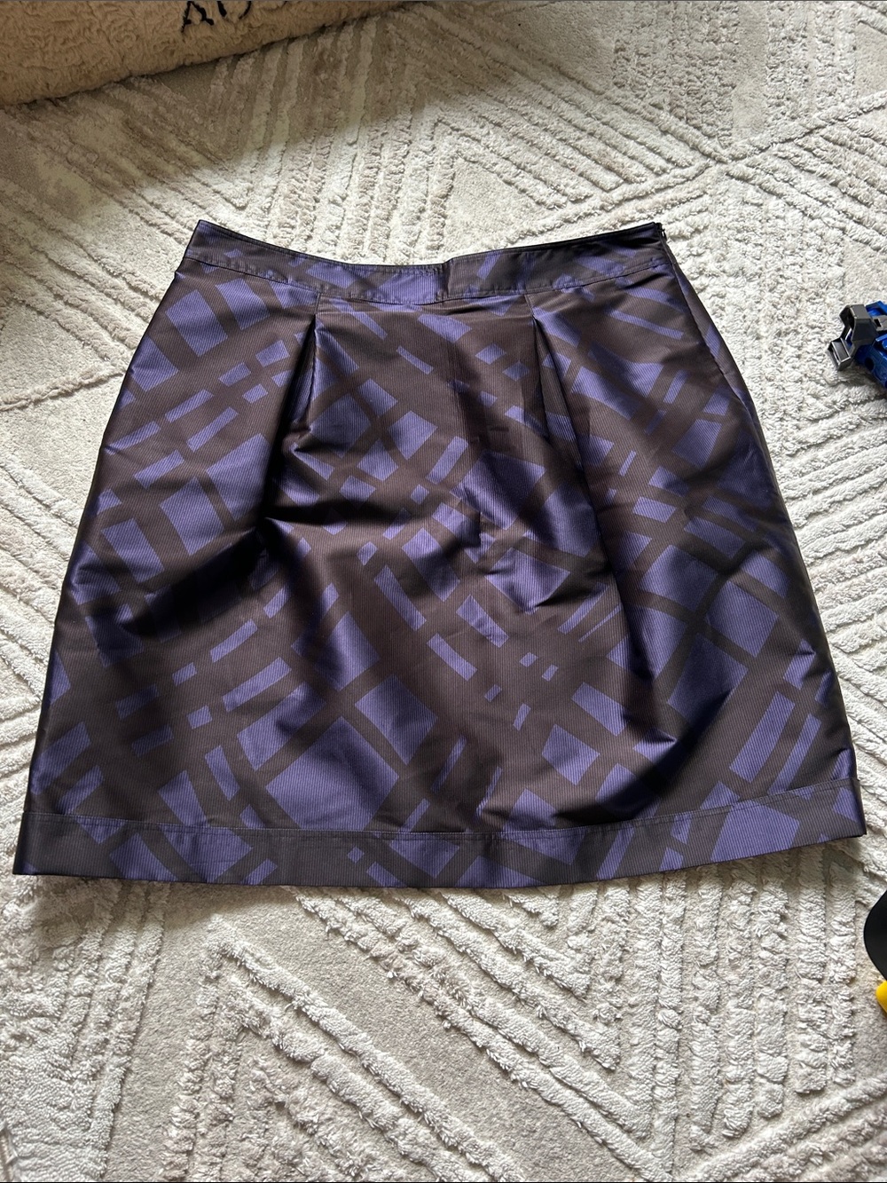 Women's Burberry Purple Patterned A-Line Skirt